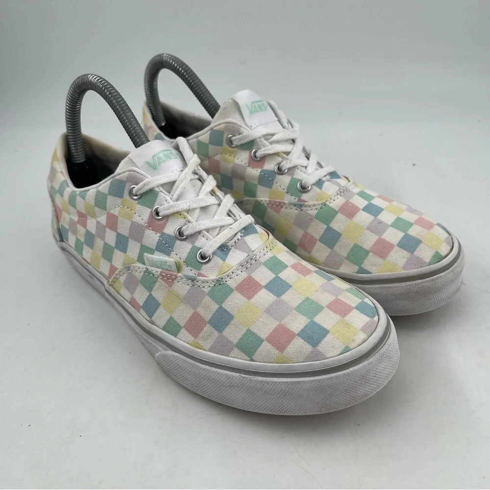 👞 Vans Big Girls Doheny Checkered Canvas Lace-up Shoes Sneakers - Size 5.5 Youth